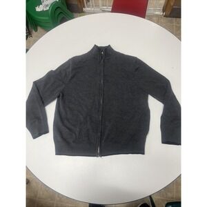 APT.9 Men's Size XL Gray Full Zip Knit Sweater‎ Jacket Cotton Blend